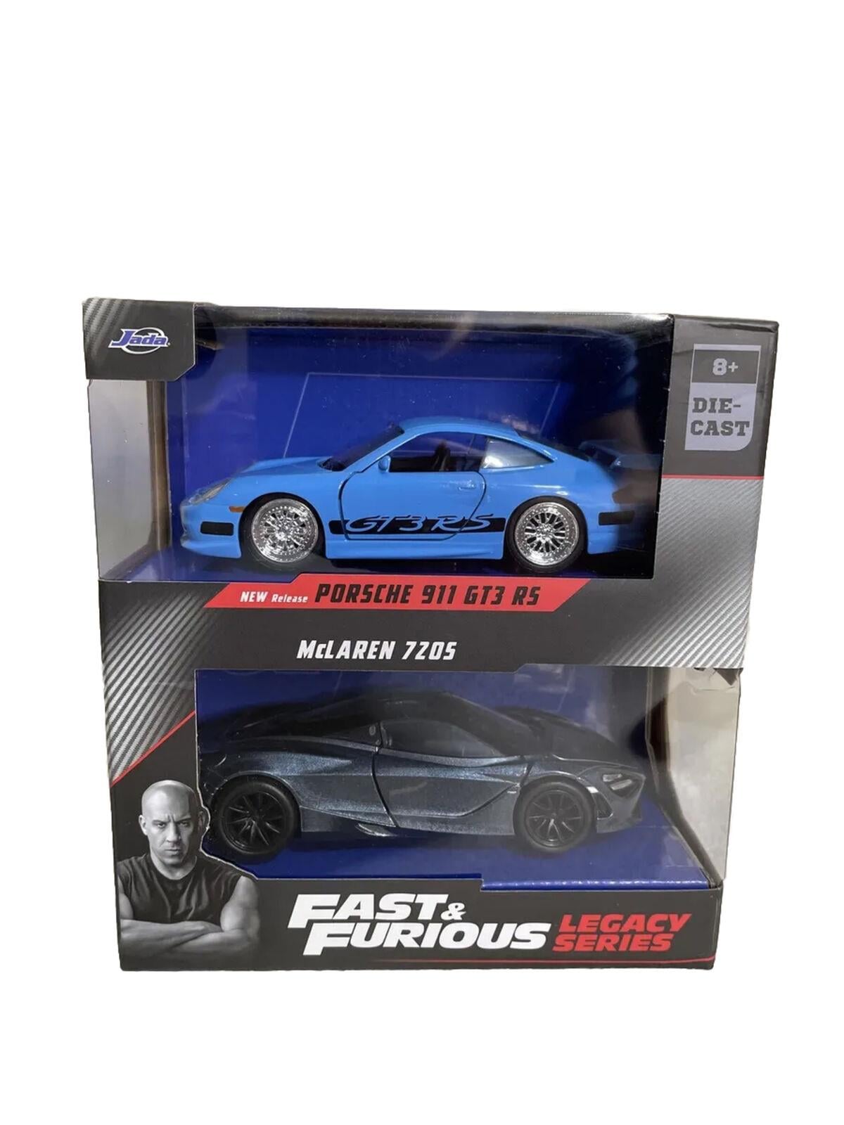 Jada F&F Legacy Series Porsche 911 GT3 RS/ Mclaren 720S 1/32 İkili Araba Seti