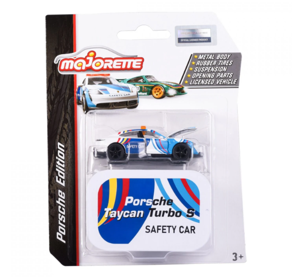 Majorette Porsche Edition 1/64 Porsche Taycan Turbo S Safety Car