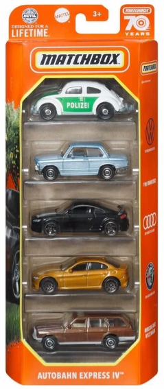 Matchbox Beşli Araba Seti Autobahn Express IV HKY25
