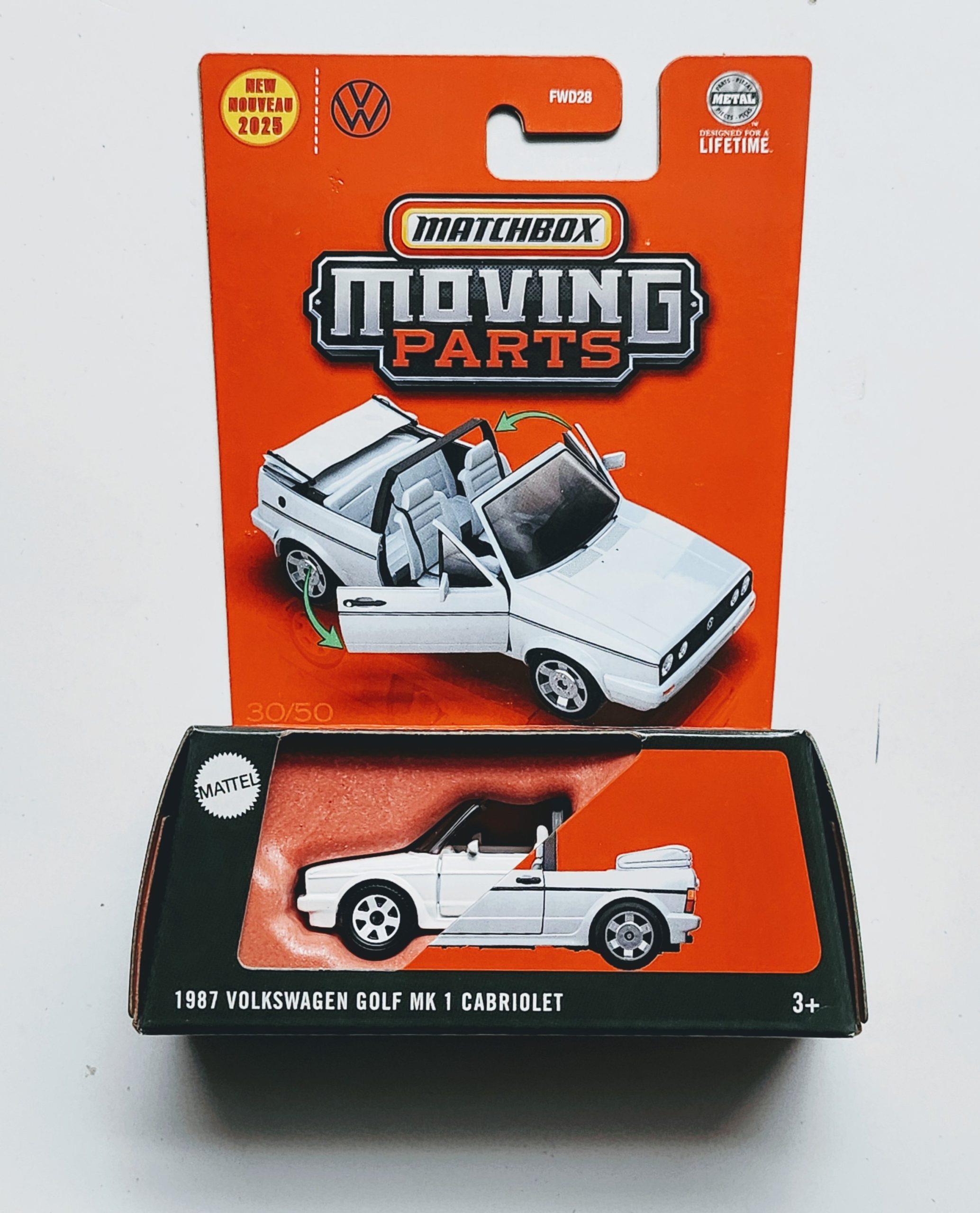Matchbox Moving Parts 1987 Volkswagen Golf MK1 Cabriolet FWD28-JBW73