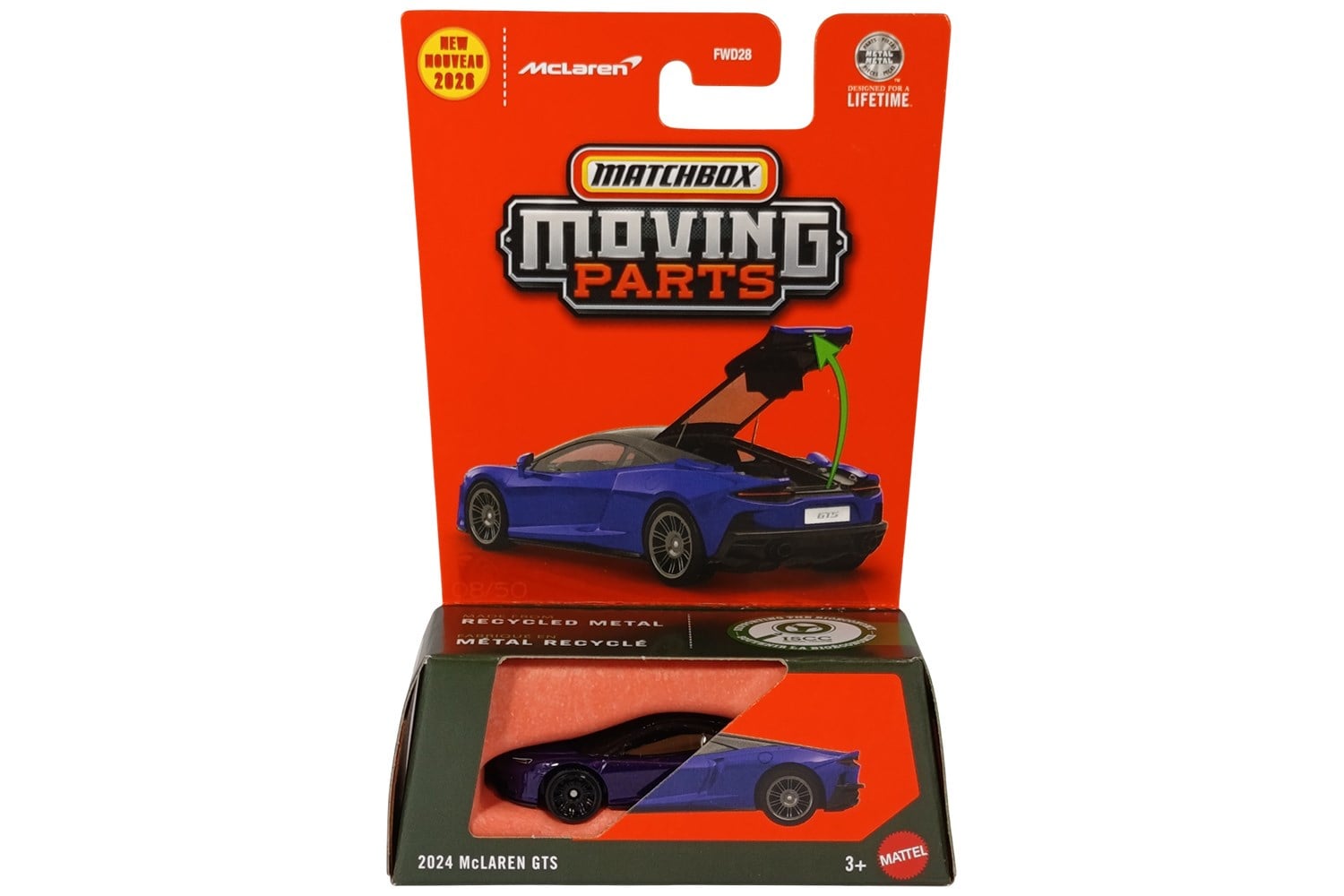 Matchbox Moving Parts 2024 McLaren GTS