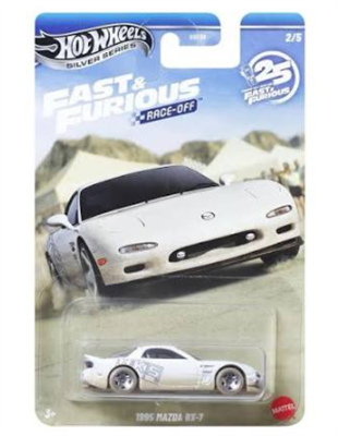 Hot Wheels Fast Furious Race Off 1995 Mazda RX-7 HNR88 - JKX16