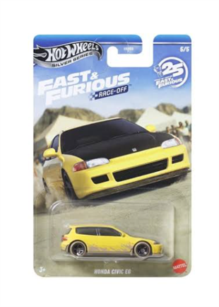 Hot Wheels Fast Furious Race Off Honda Civic EG HNR88 - JKX19