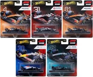 Hot Wheels Formula 1 Yarış Premium Arabalar 5'li Set