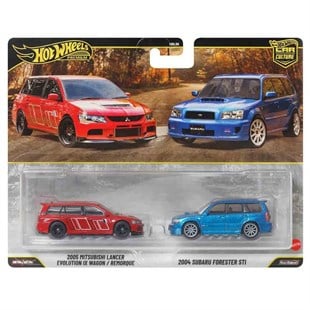 Hot Wheels Premium Car Culture 2005 Mitsubishi Lancer + 2004 Subaru Forester Sti HBL96 - JHW46