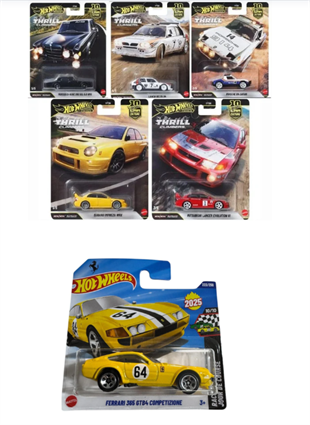 Hot Wheels Premium Thrill Climbers Set + Ferrari 365 GTB4 Competizione Sarı