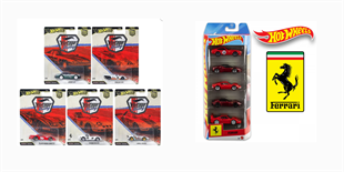 Hot Wheels Vintage Racing Beşli Premium Araba Seti+ Ferrari Beşli Regular Pack