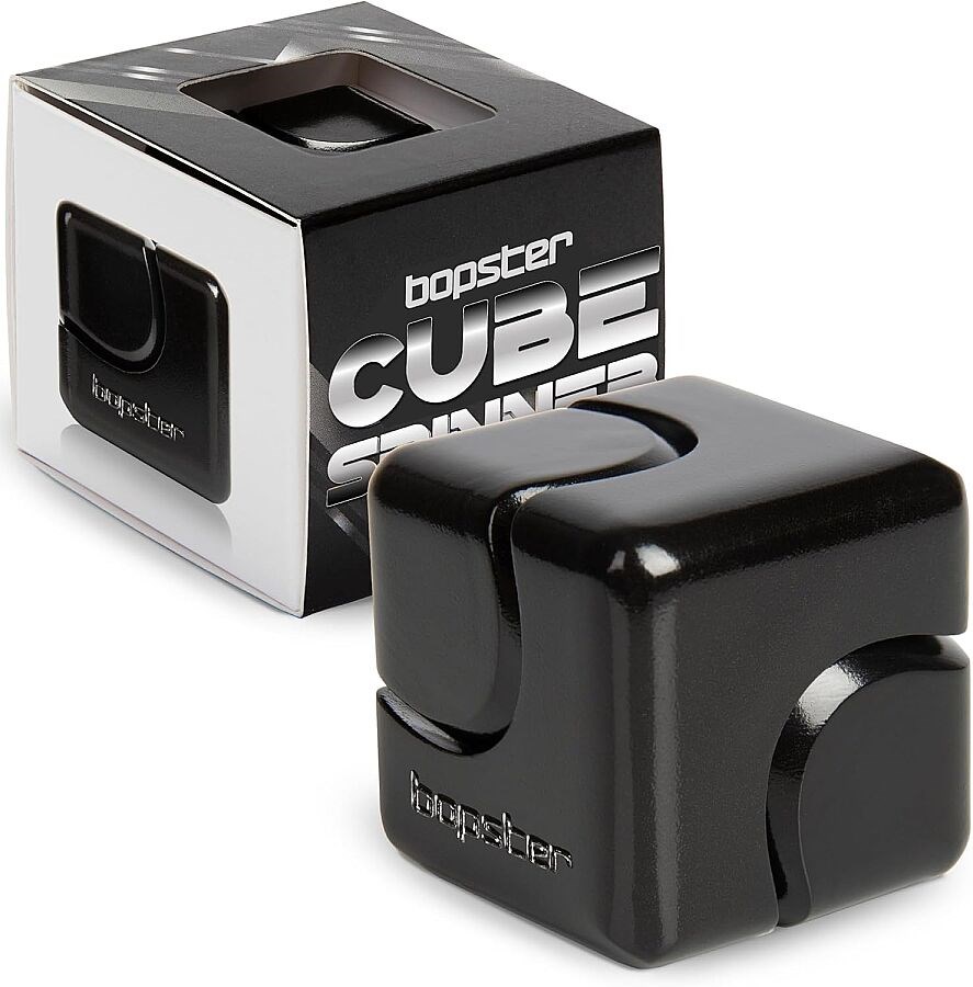 Bopster Cube Spinner Metal Stres Küpü (Siyah Renk)