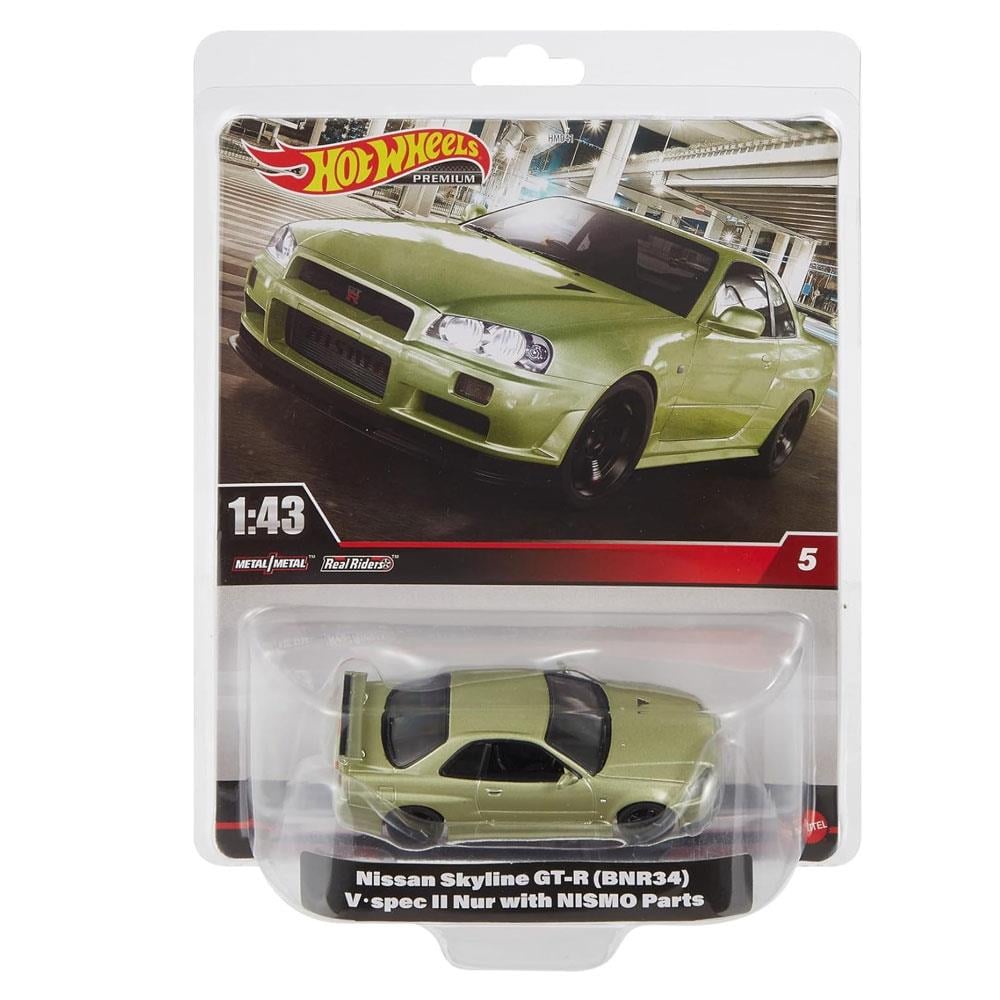 Hot Wheels 1:43 Premium Arabalar  Nissan Skyline GT-R (BNR34) V-Spec II Nur With NISMO Parts