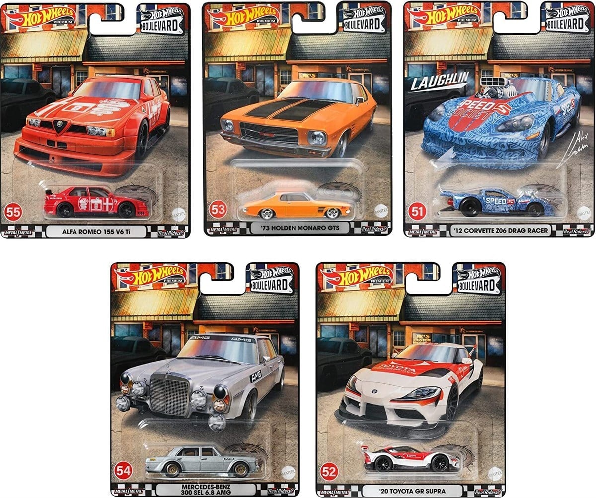 Hot Wheels Boulevard GJT68 51-55 Premium Araba Seti