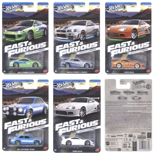 Hot Wheels Brian O'conner Beşli Araba Seti HNR88 979Z