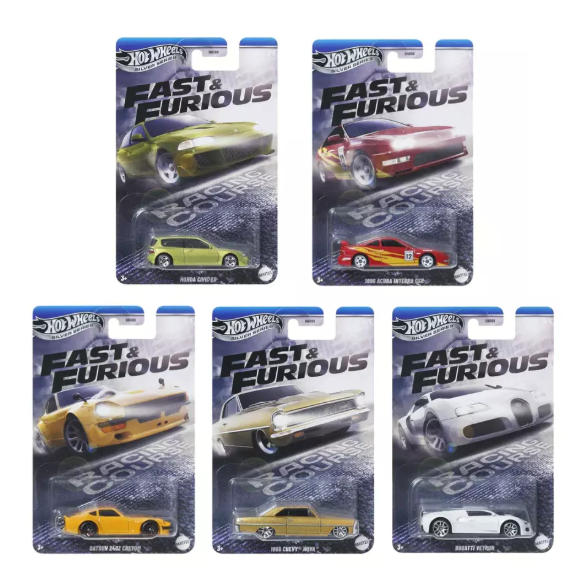 Hot Wheels Fast&Frurious Racing Course Temalı Silver Series Beşli Araba Seti
