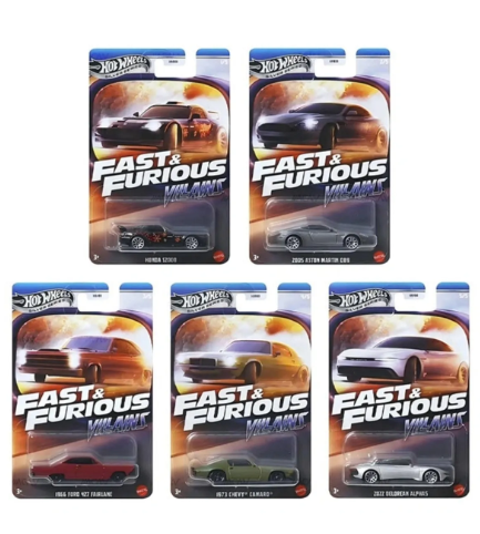 Hot Wheels Fast&Furious Villians Temalı Silver Series Beşli Araba Seti HNR88