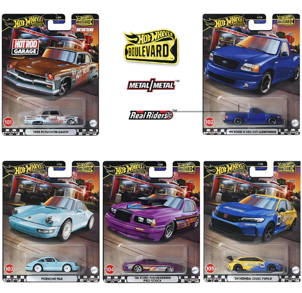 Hot Wheels Premium Arabalar Boulevard Mix 3 GJT68 979W Beşli Set