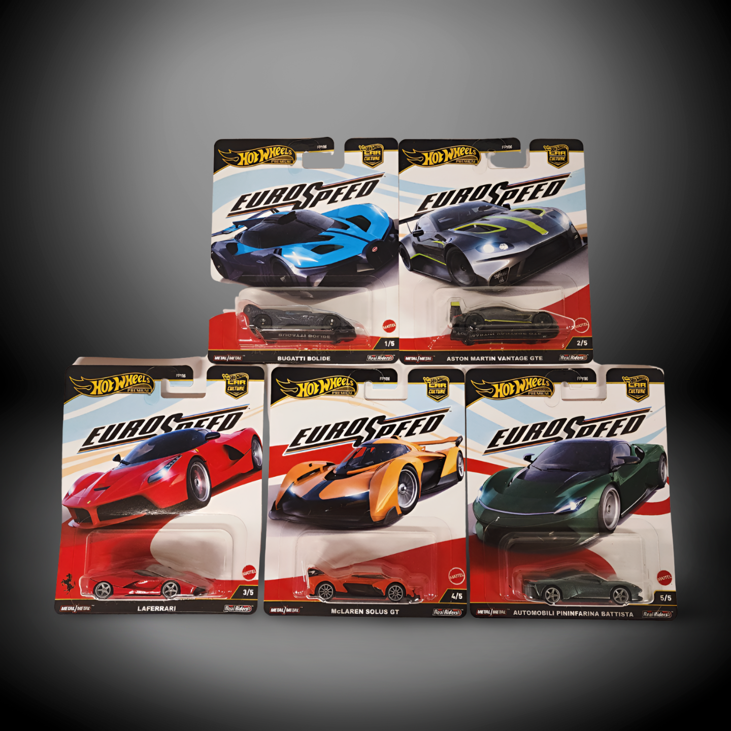 Hot Wheels Premium Arabalar EuroSpeed Beşli Araba Seti