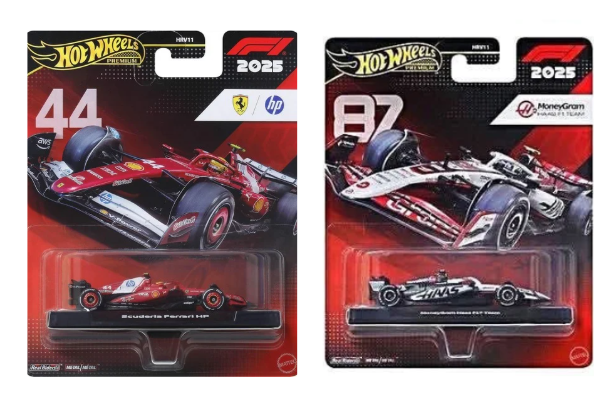 Hot Wheels Premium Formula 1 İkili Araba Seti FERRARİ- HAAS