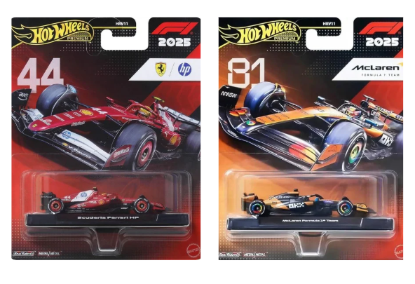 Hot Wheels Premium Formula 1 İkili Araba Seti FERRARİ-MCLAREN