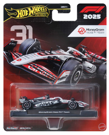 Hot Wheels Premium Formula 1 Yarış Arabası HRV11 - JKD78 Moneygram Haas F1 Team