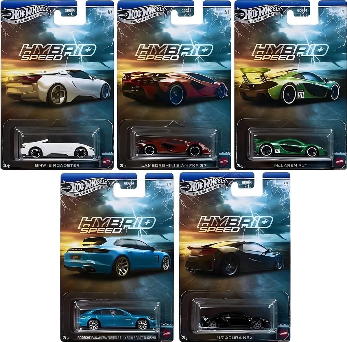 Hot Wheels Silver Series Hybrid Speed Beşli Araba Seti
