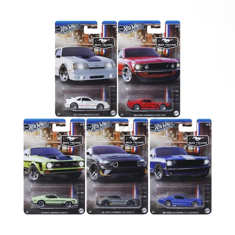 Hot Wheels Silver Series Mustang 60.Yıl Arabaları Beşli Seti GRT01
