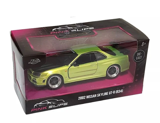 Jada 2002 Nissan Skyline GT-R (R34) 1/32 Model Araba