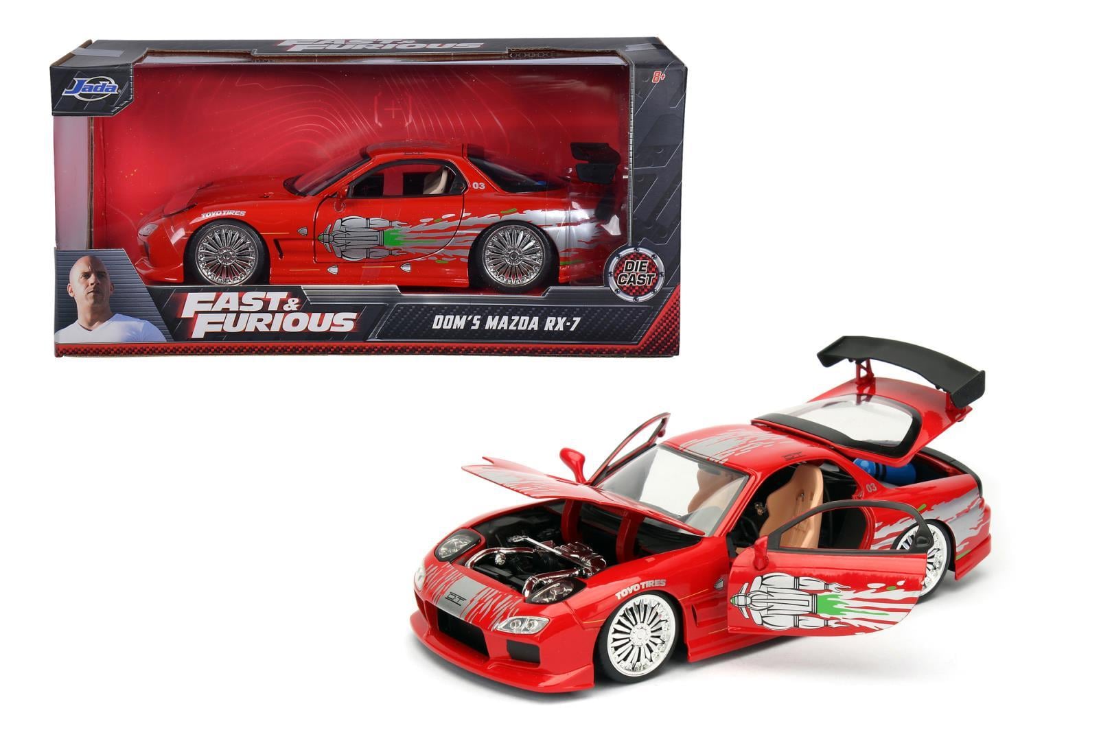 Jada Fast&Furious Temalı Dom's Mazda RX-7 1/24 Model Araba