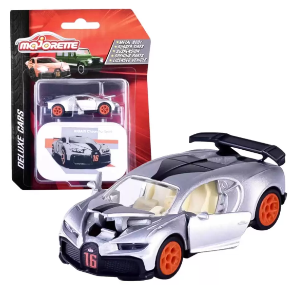 Majorette Deluxe Cars 1/64 Bugatti Chiron Pur Sport Gümüş Gri