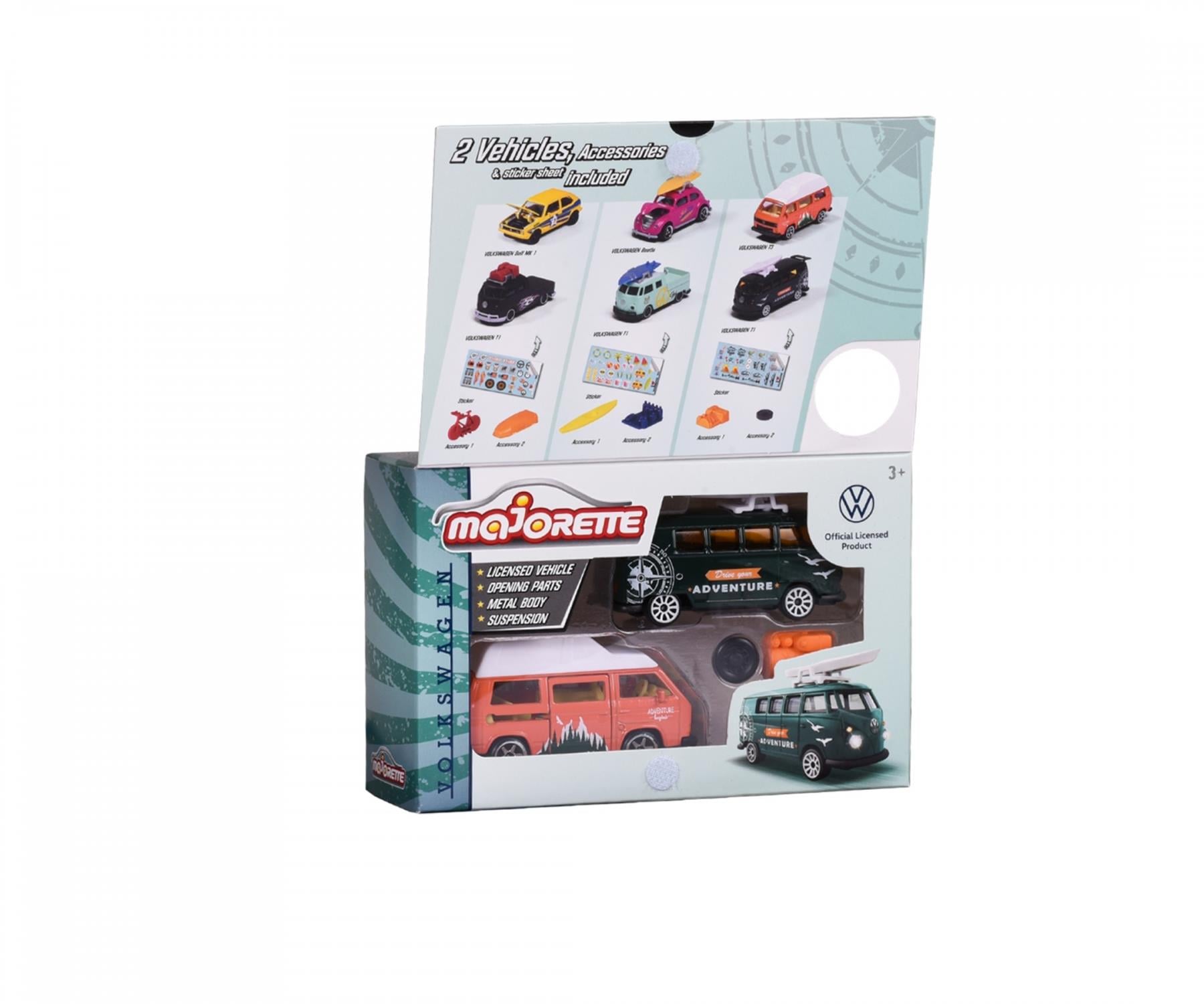 Majorette Volkswagen Original İkili Set Volkswagen T3-Volkswagen T1