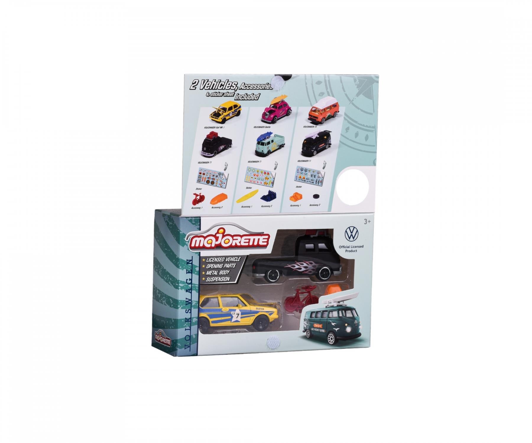Majorette Volkswagen Original İkili Set Volkswagen Golf MK1-Volkswagen T1