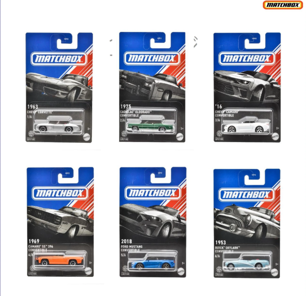 Matchbox American Convertible Temalı 6'lı Araba Seti GGF12