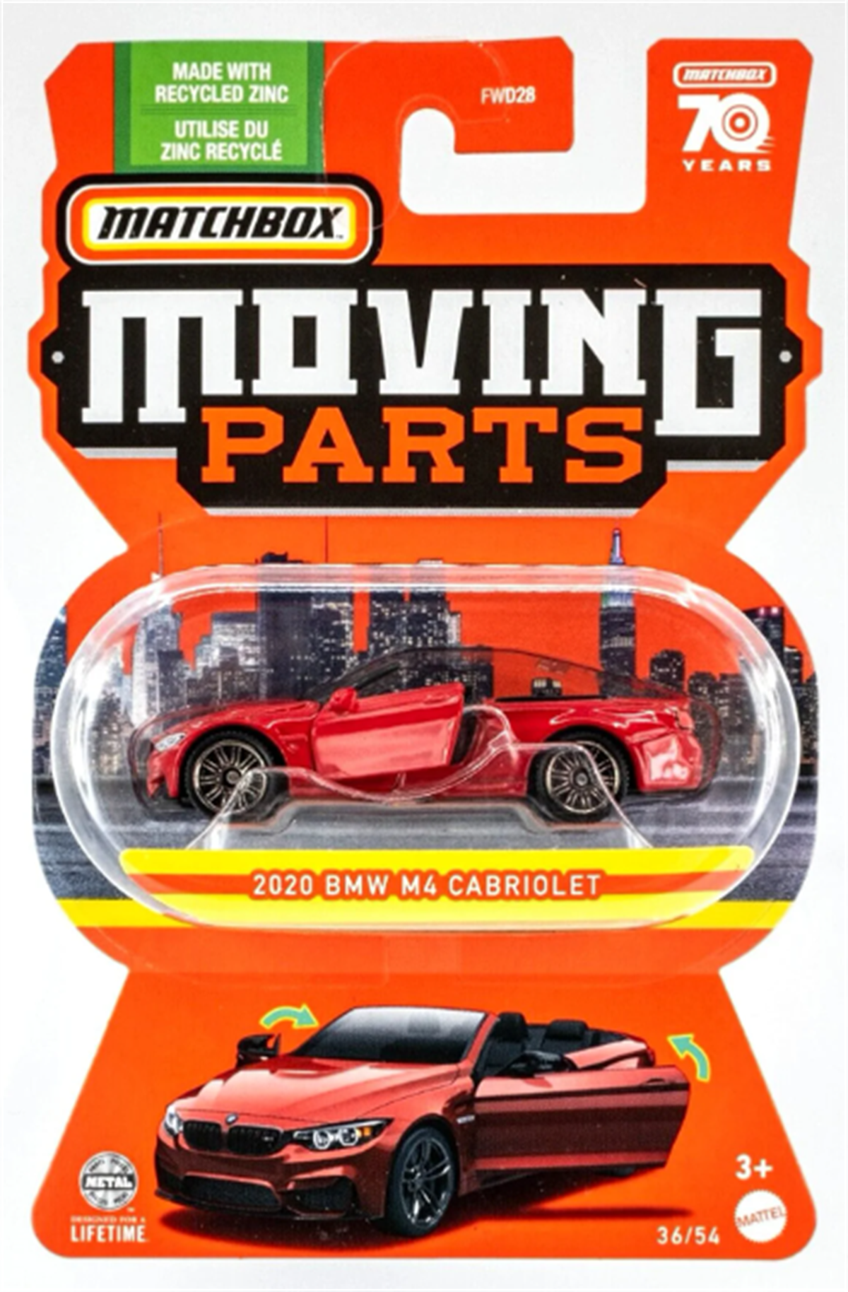Matchbox Moving Parts 2020 BMW M4 CABRIOLET