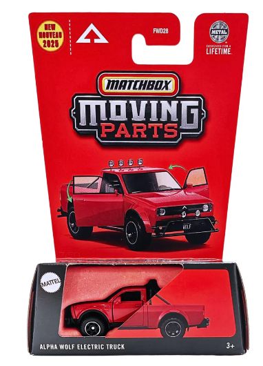 Matchbox Moving Parts Alpha Wolf Electric Truck FWD28-JBW64