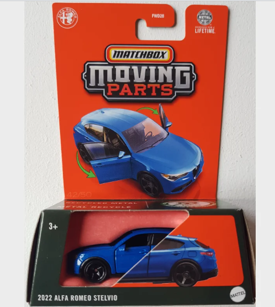 Matchbox Moving Parts Arabalar 2022 Alfa Romeo Stelvio FWD28