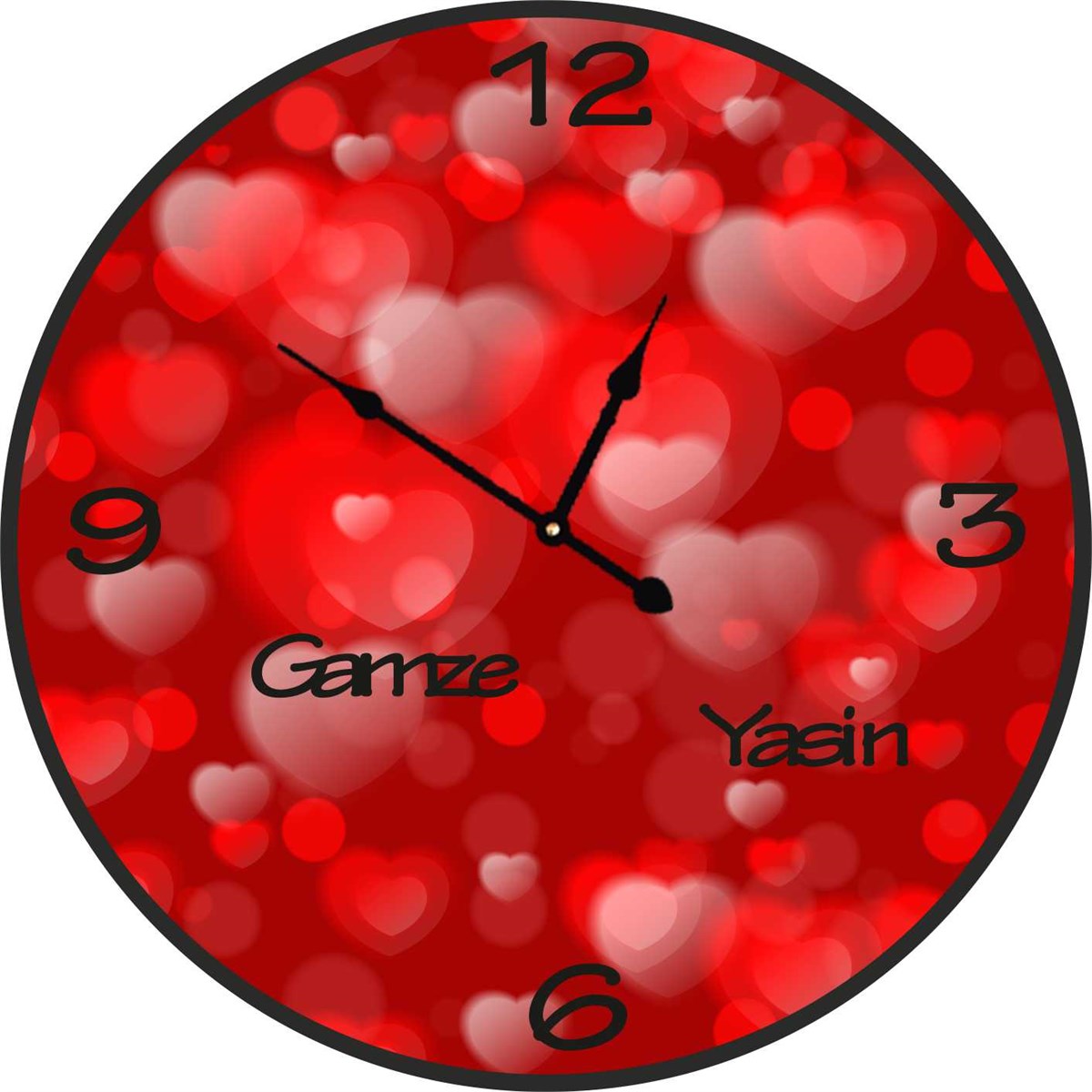 Kişiye ,İsme özel Sevgililer Günü Duvar Saati