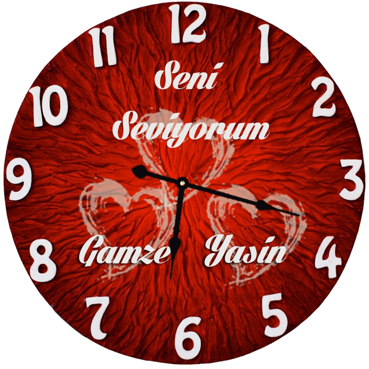 Kişiye ,İsme özel Sevgililer Günü Duvar Saati