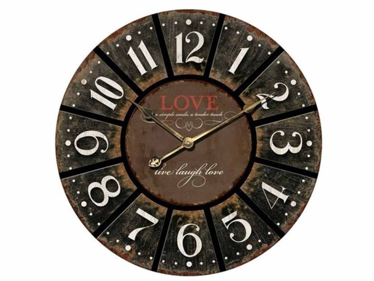 Ahşap Retro Duvar Saati 