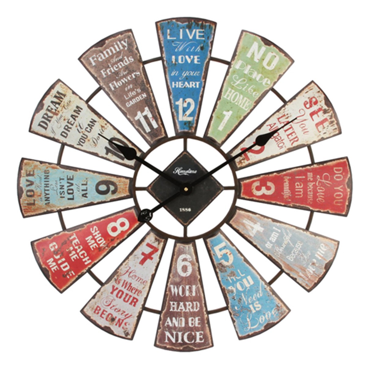 Ahşap Retro Duvar Saati 