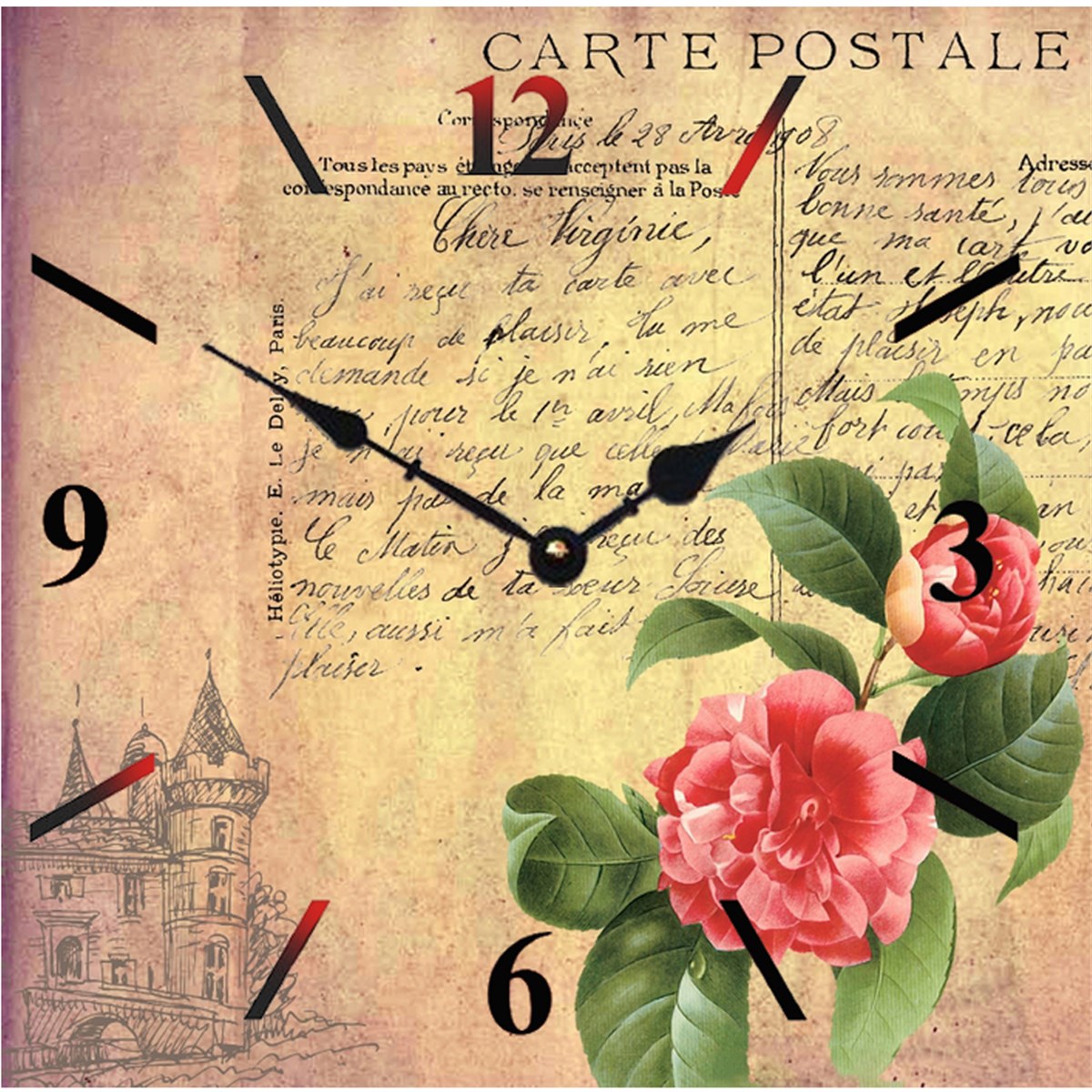 Ahşap Retro Duvar Saati 