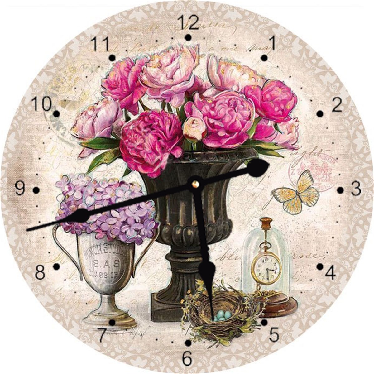 Ahşap Retro Duvar Saati 