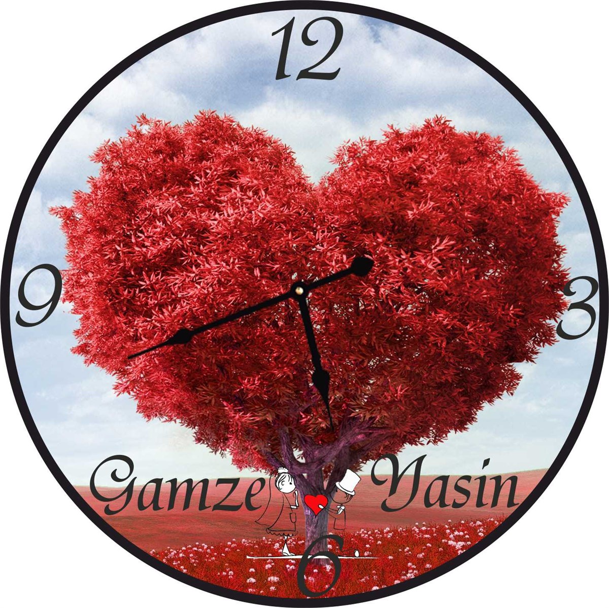 Kişiye ,İsme özel Sevgililer Günü Duvar Saati