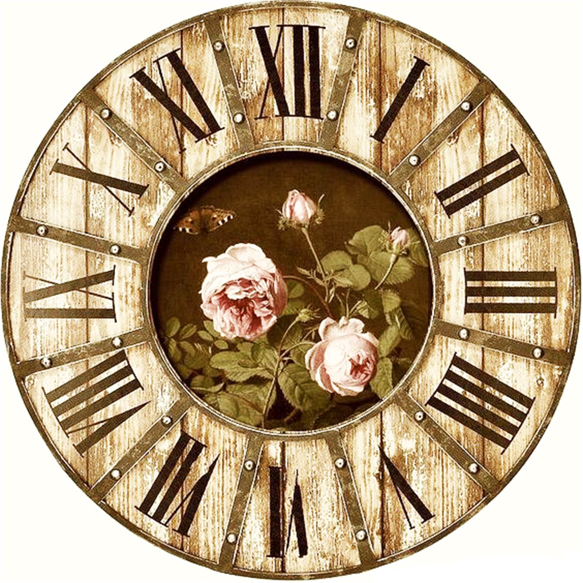 Ahşap Retro Duvar Saati 