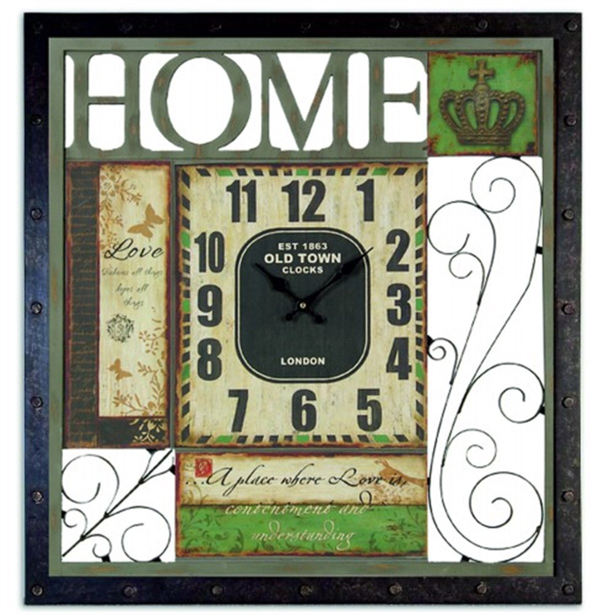 Ahşap Retro Duvar Saati 