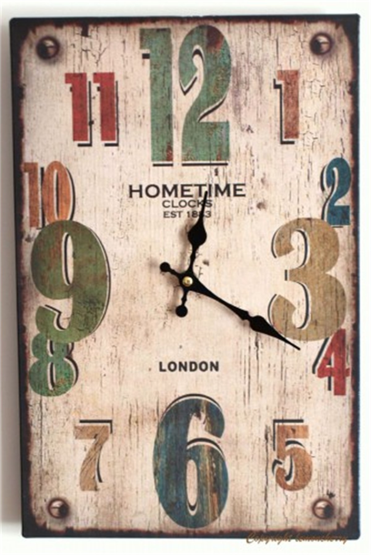 Ahşap Retro Duvar Saati 