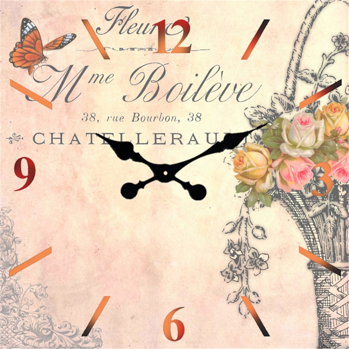 Ahşap Retro Duvar Saati 