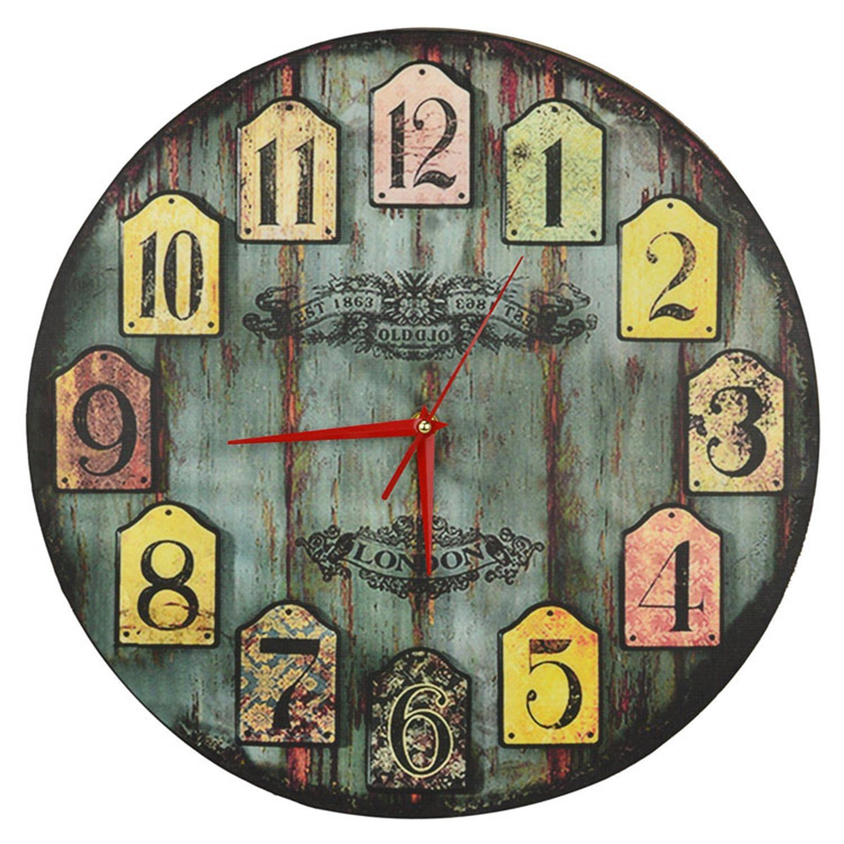 Ahşap Retro Duvar Saati 