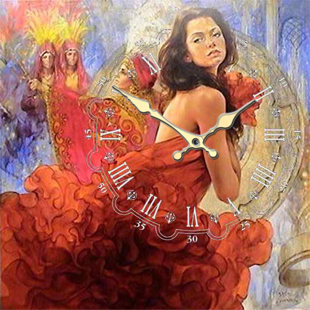 Ahşap Retro Duvar Saati 