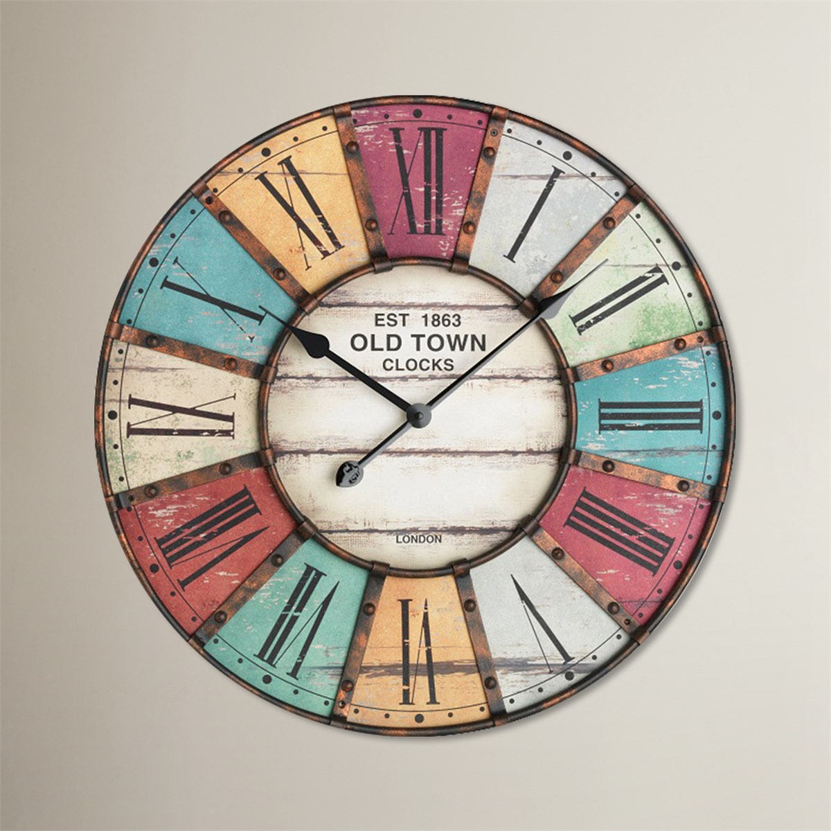 Ahşap Retro Duvar Saati 