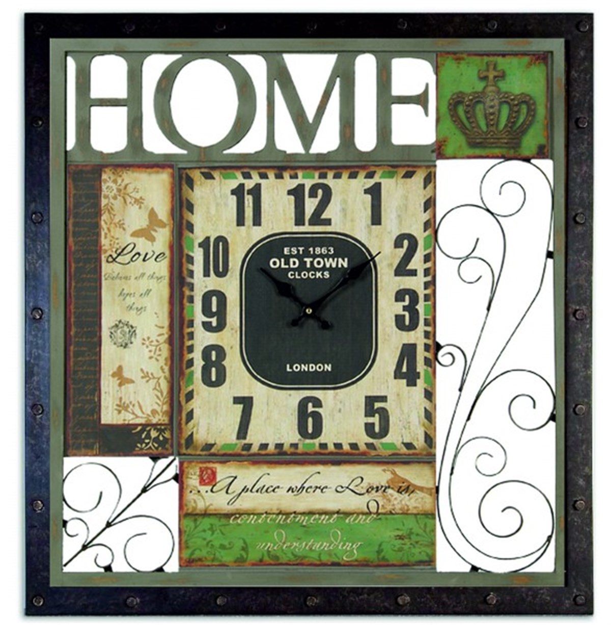 Ahşap Retro Duvar Saati 