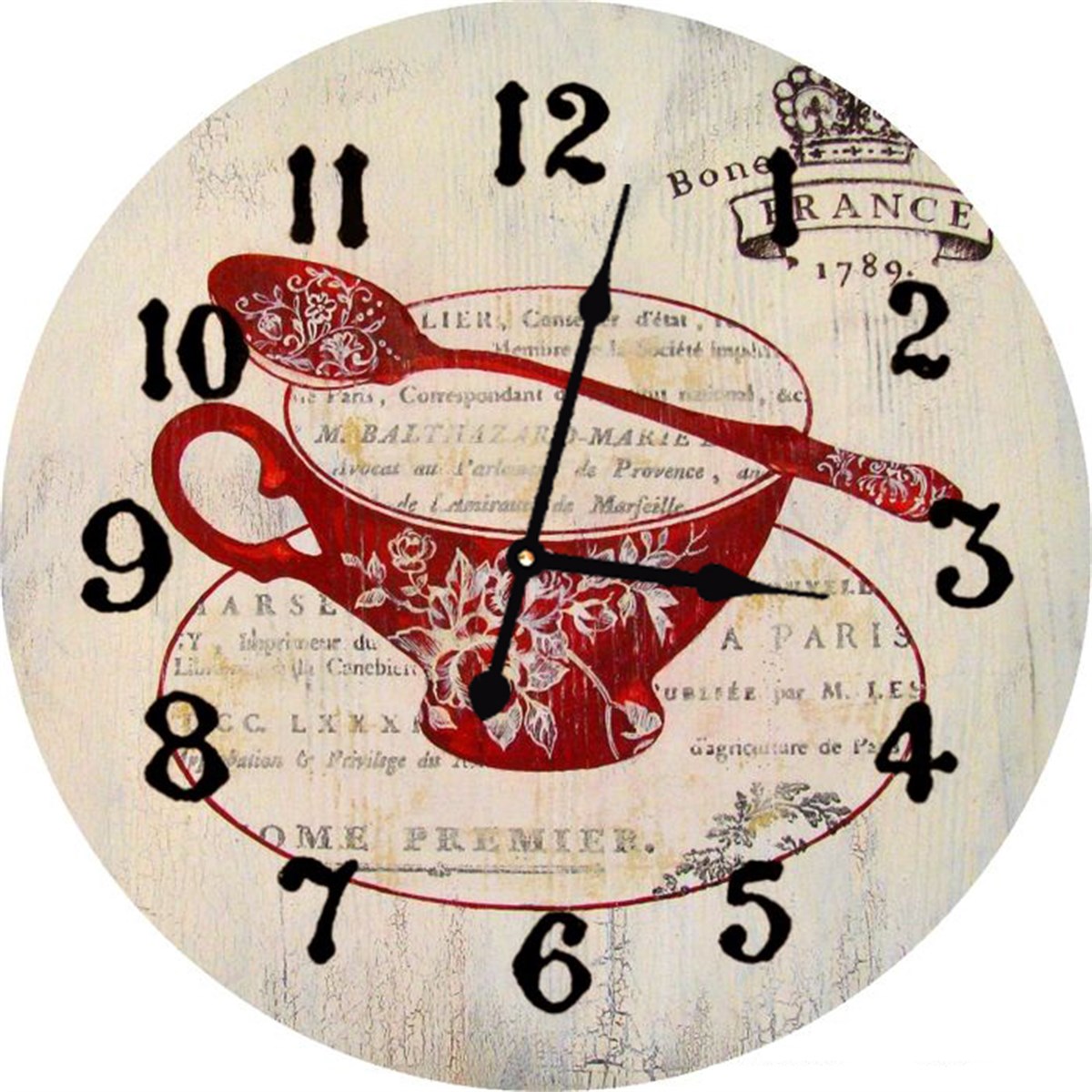 Ahşap Retro Duvar Saati 