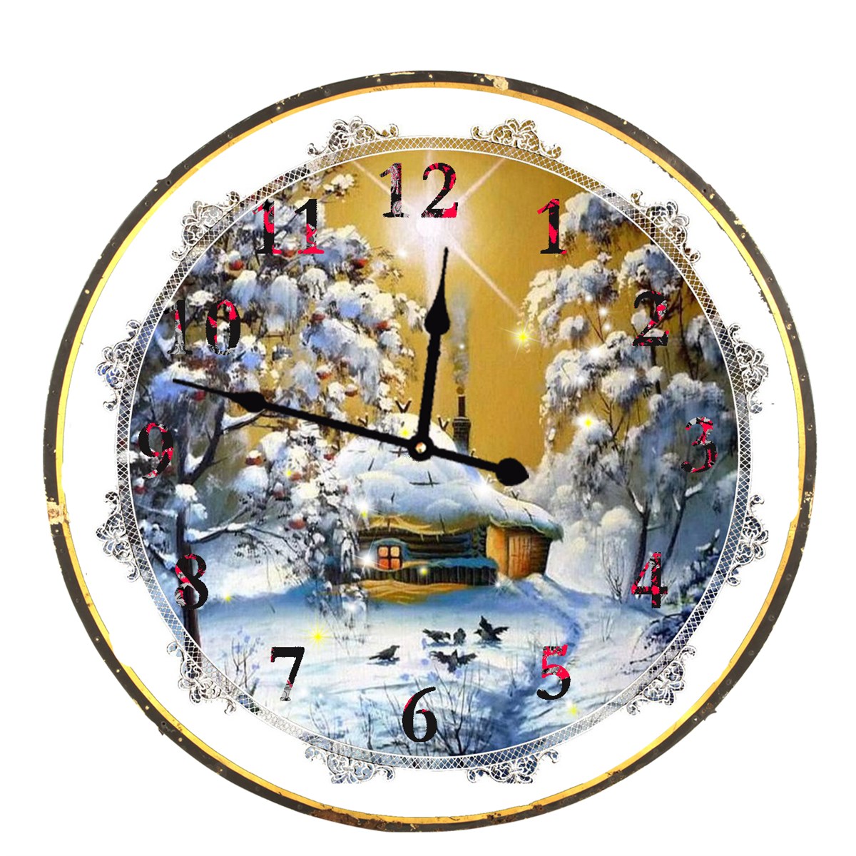 Ahşap Retro Duvar Saati 